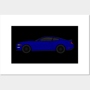 MUSTANG GT NAVY Posters and Art